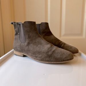 Dark Chocolate Suede Chelsea Boots
